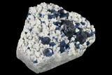 Dark Blue Fluorite on Quartz - China #115494-2